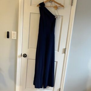 Club Monaco Midnight Blue One-Shoulder Dress